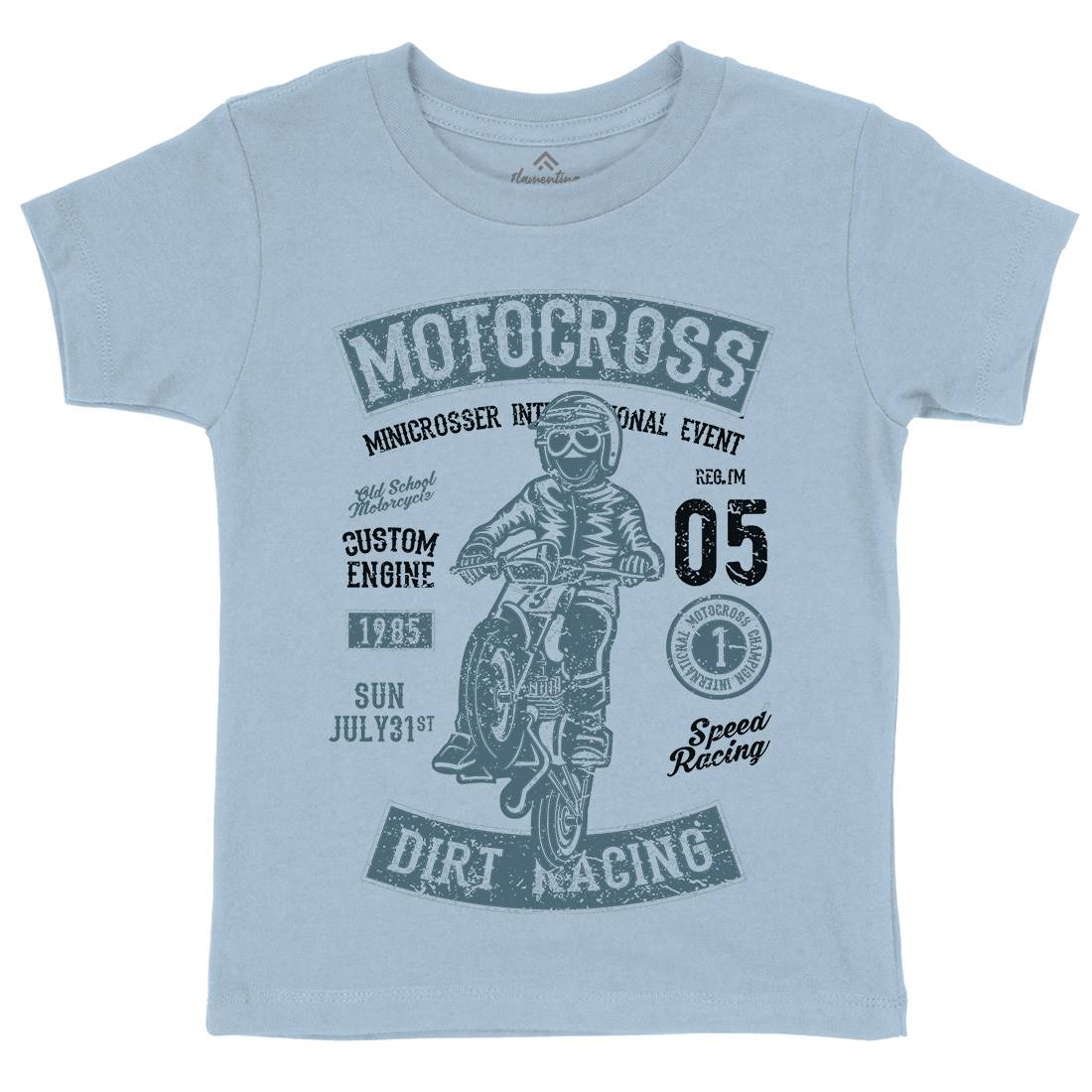 Moto Cross Kids Crew Neck T-Shirt Motorcycles A089