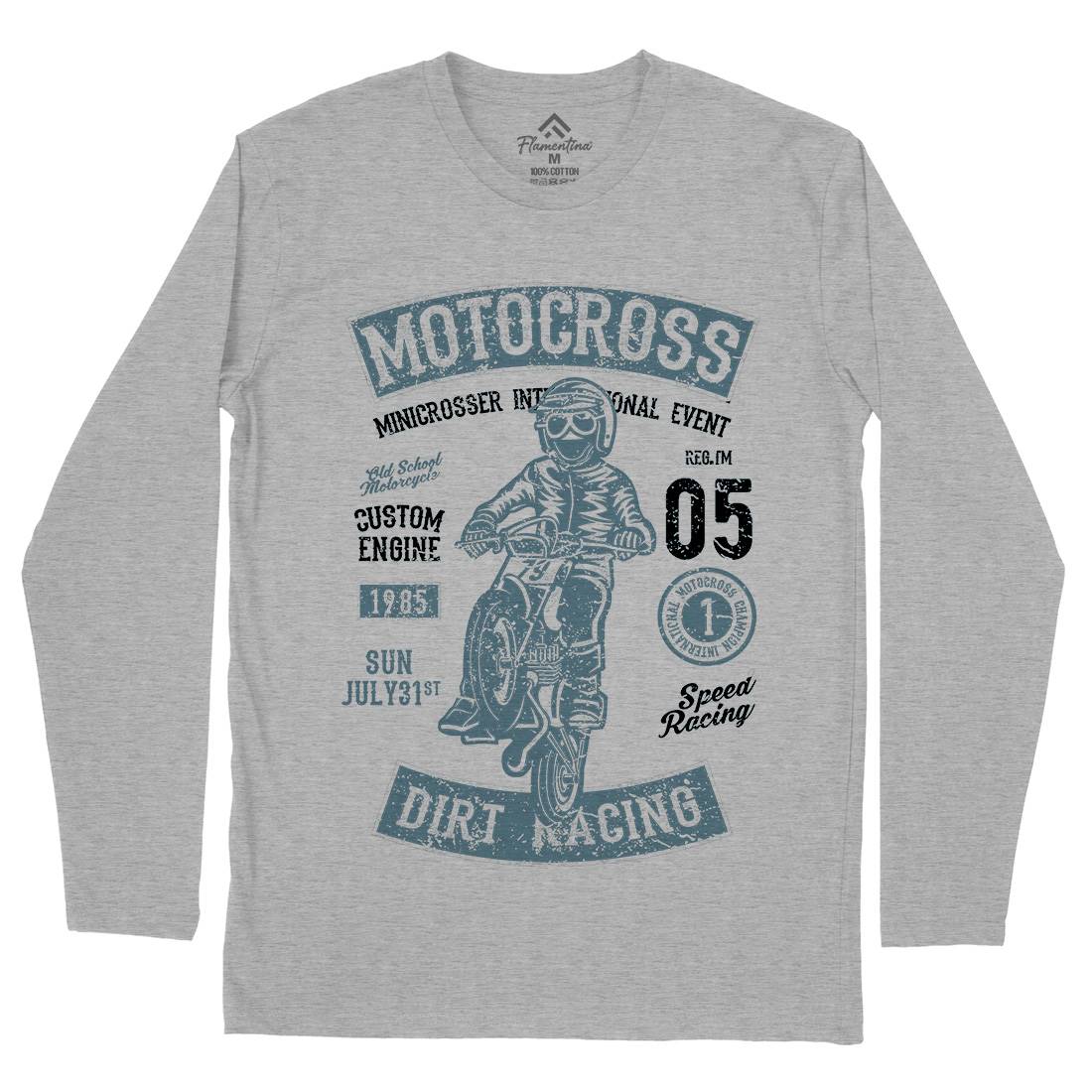 Moto Cross Mens Long Sleeve T-Shirt Motorcycles A089