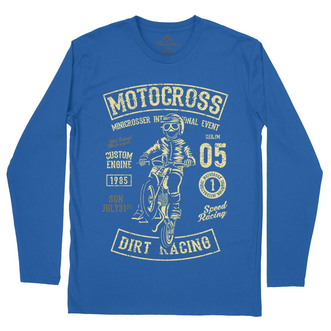 Moto Cross Mens Long Sleeve T-Shirt Motorcycles A089