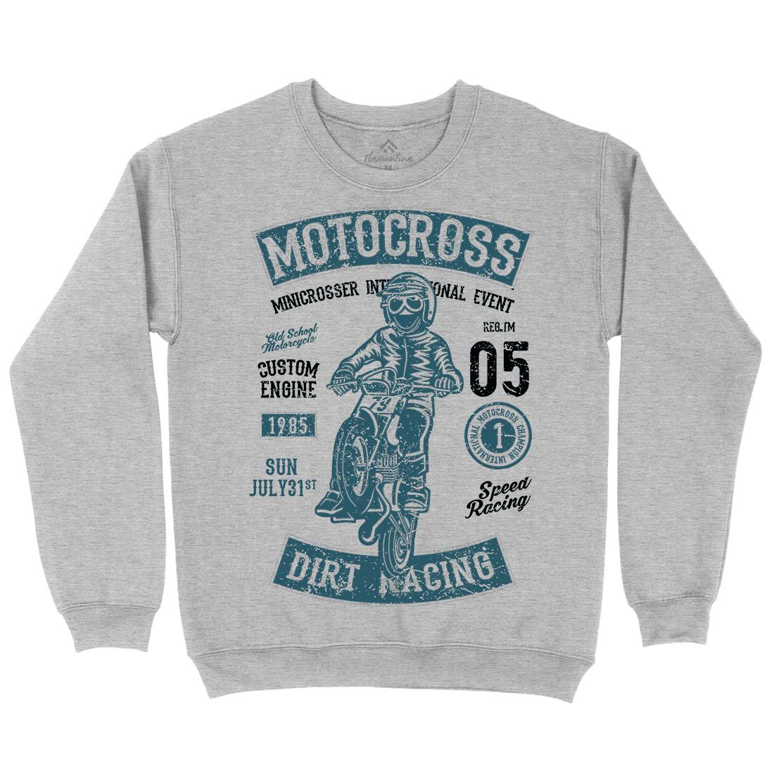 Moto Cross Mens Crew Neck Sweatshirt Motorcycles A089