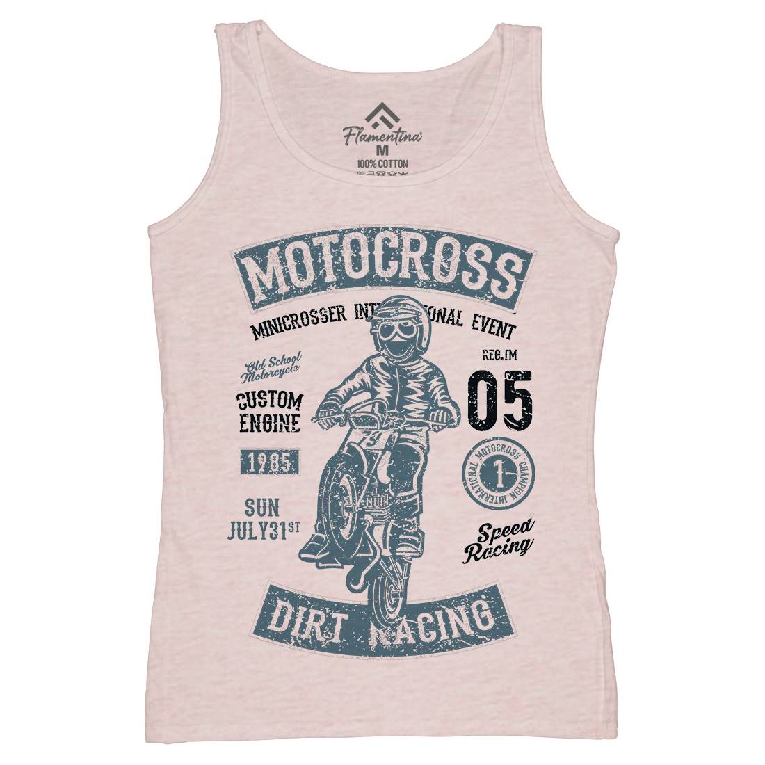 Moto Cross Womens Organic Tank Top Vest Motorcycles A089