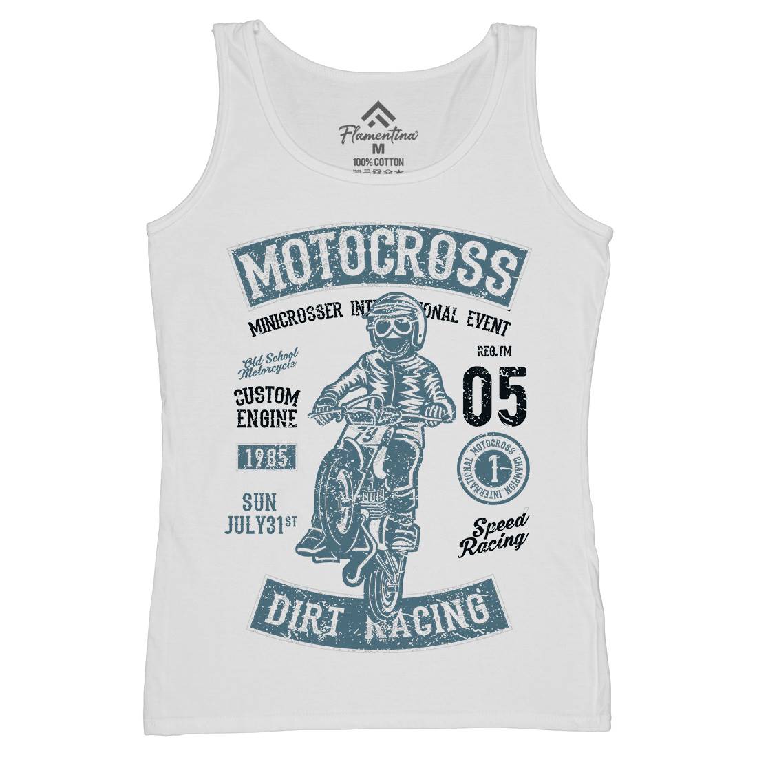 Moto Cross Womens Organic Tank Top Vest Motorcycles A089