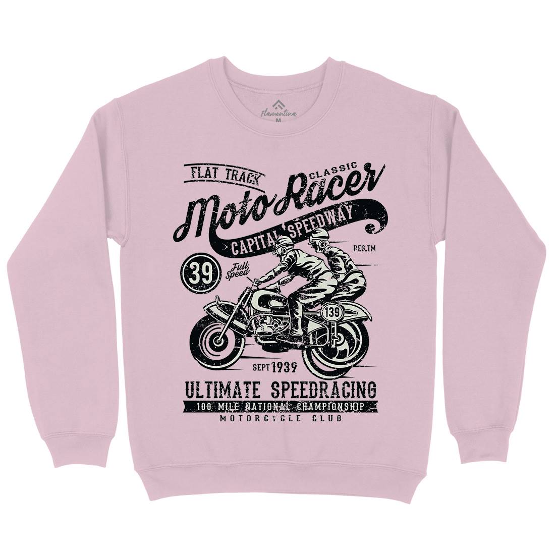 Moto Racer Kids Crew Neck Sweatshirt Motorcycles A090