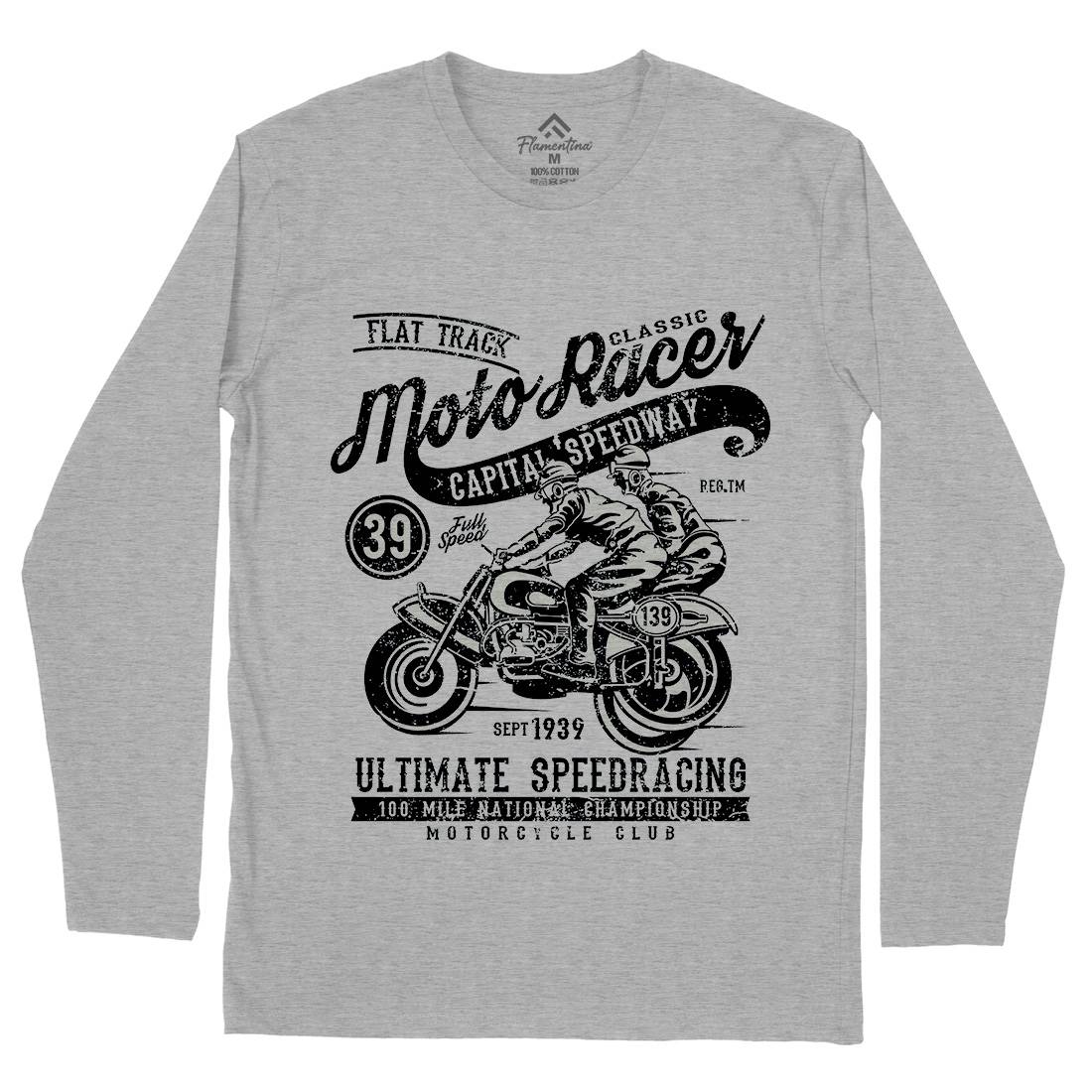 Moto Racer Mens Long Sleeve T-Shirt Motorcycles A090