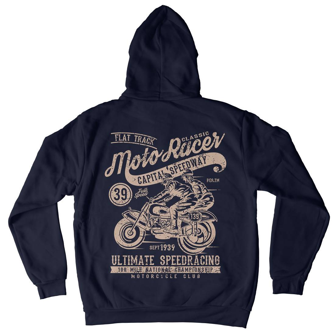 Moto Racer Kids Crew Neck Hoodie Motorcycles A090