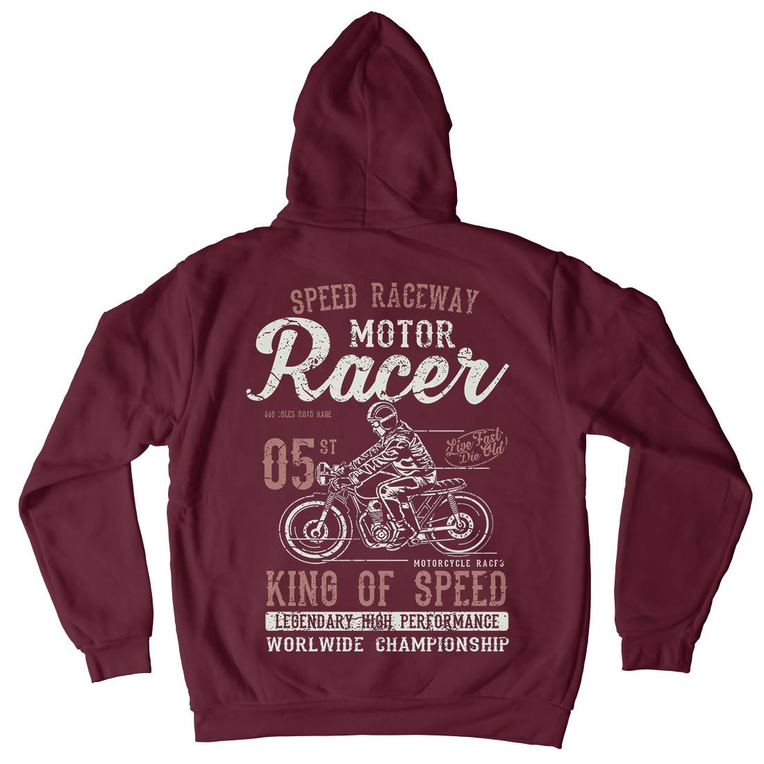 Motor Racer Mens Hoodie With Pocket Motorcycles A091