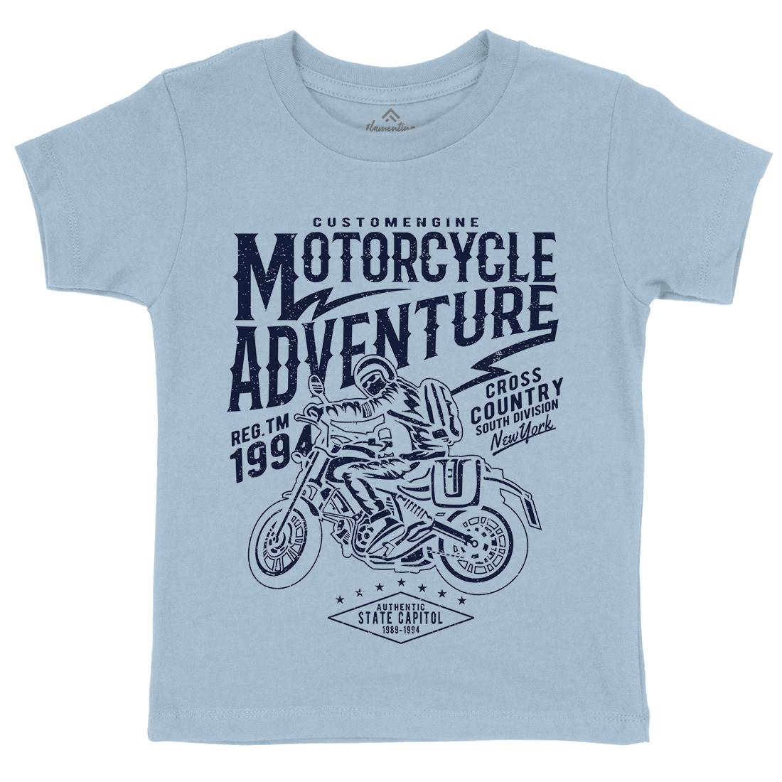 Adventure Kids Crew Neck T-Shirt Motorcycles A092