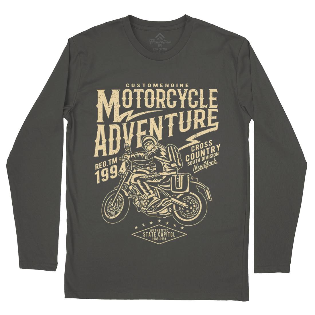 Adventure Mens Long Sleeve T-Shirt Motorcycles A092