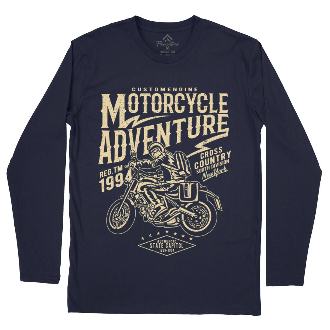 Adventure Mens Long Sleeve T-Shirt Motorcycles A092