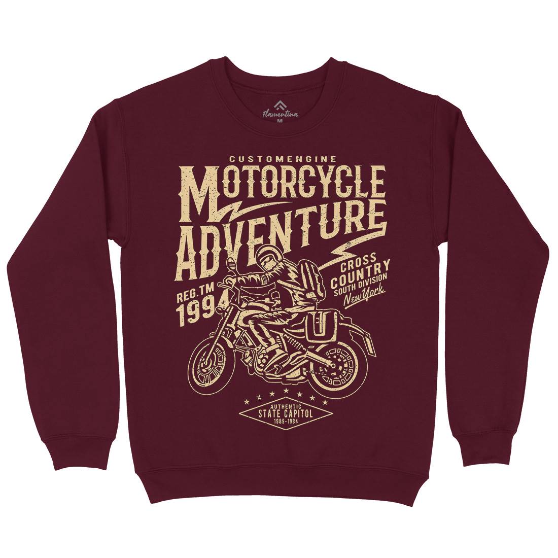 Adventure Kids Crew Neck Sweatshirt Motorcycles A092