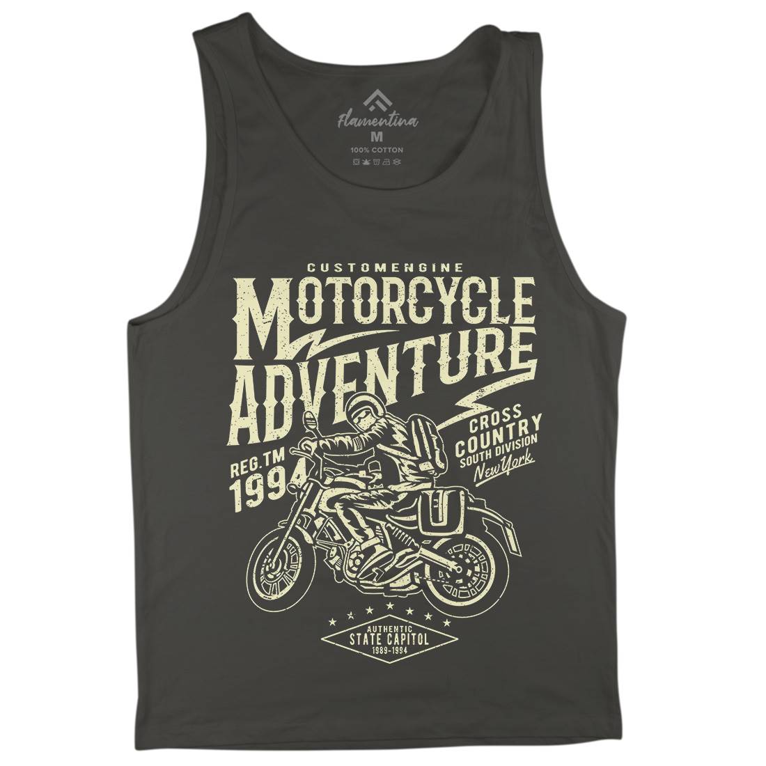 Adventure Mens Tank Top Vest Motorcycles A092