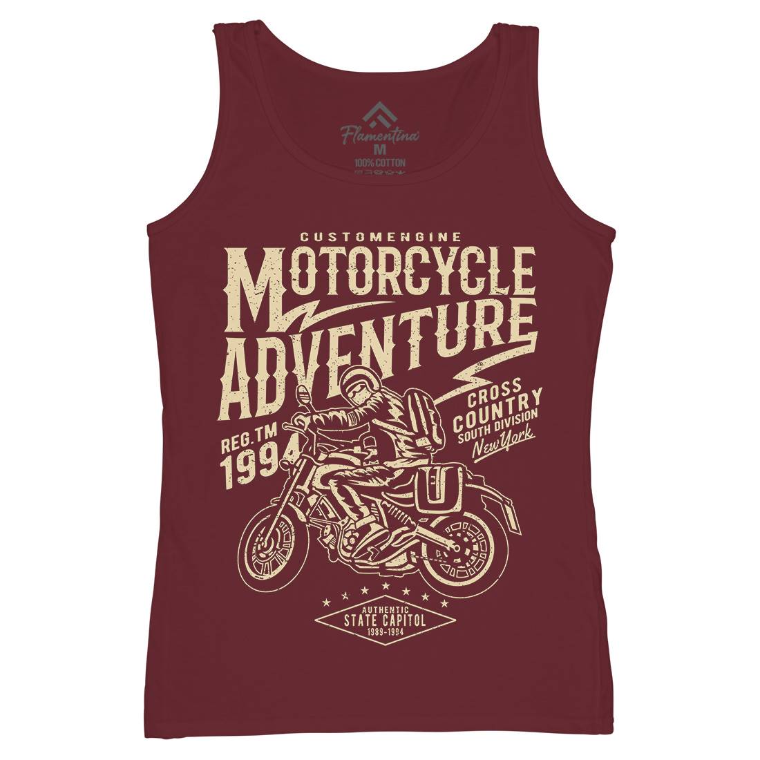 Adventure Womens Organic Tank Top Vest Motorcycles A092