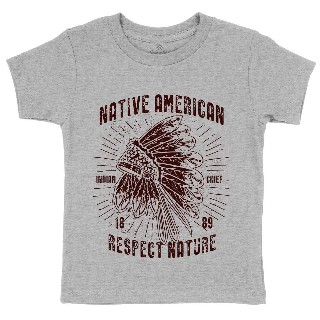 Native American Kids Crew Neck T-Shirt Motorcycles A093