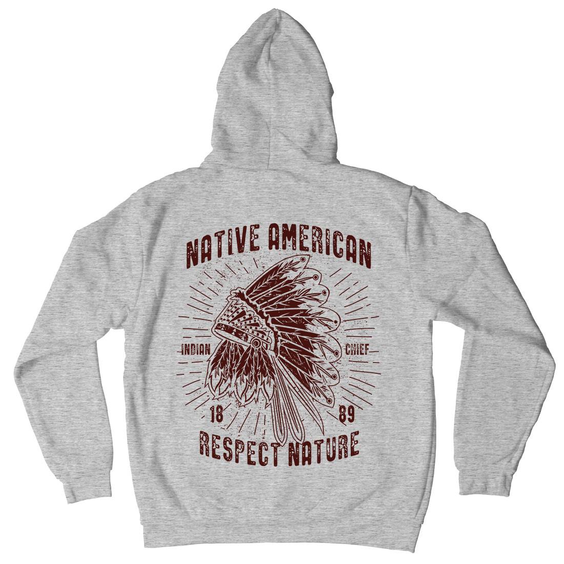 Native American Mens Hoodie With Pocket Motorcycles A093