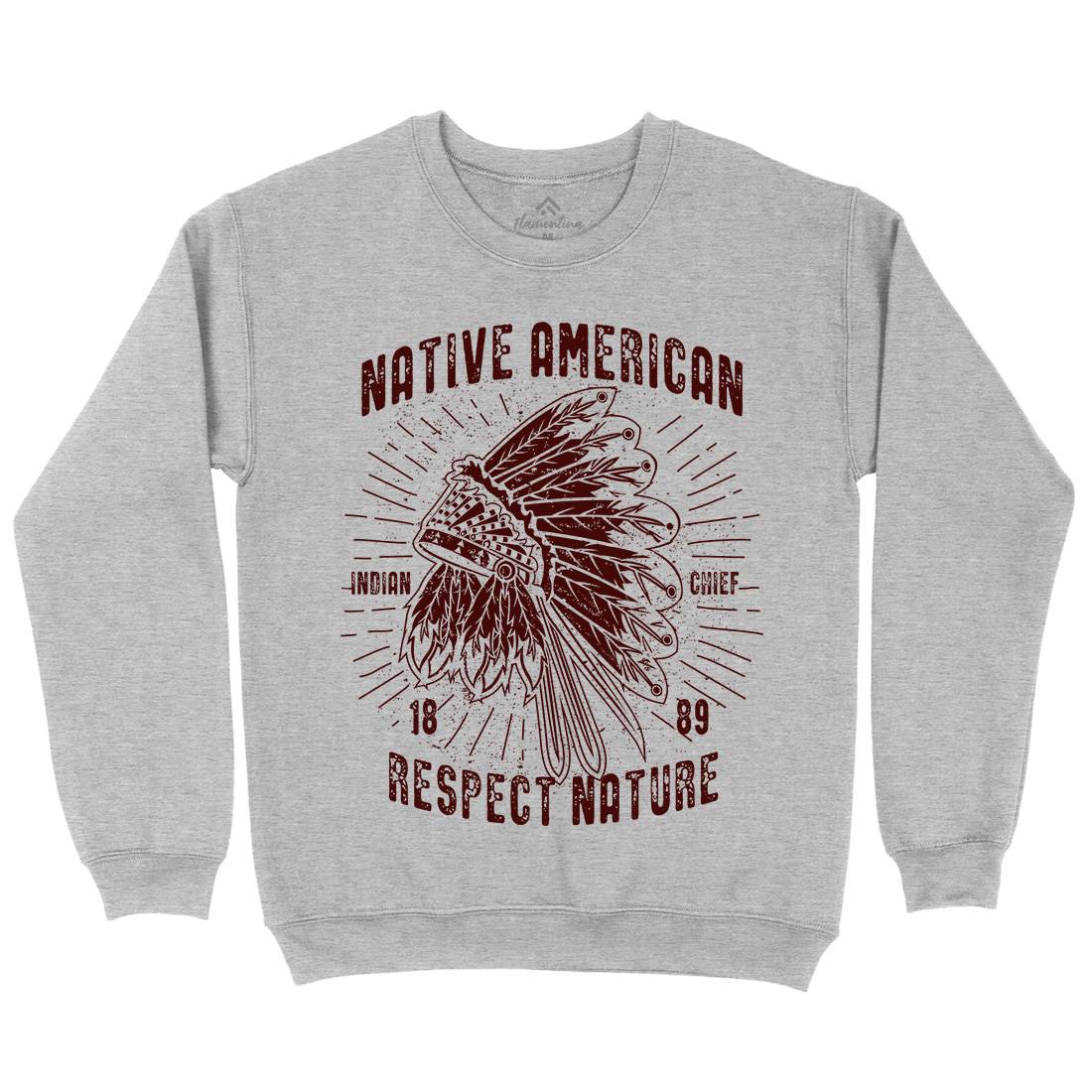 Native American Kids Crew Neck Sweatshirt Motorcycles A093