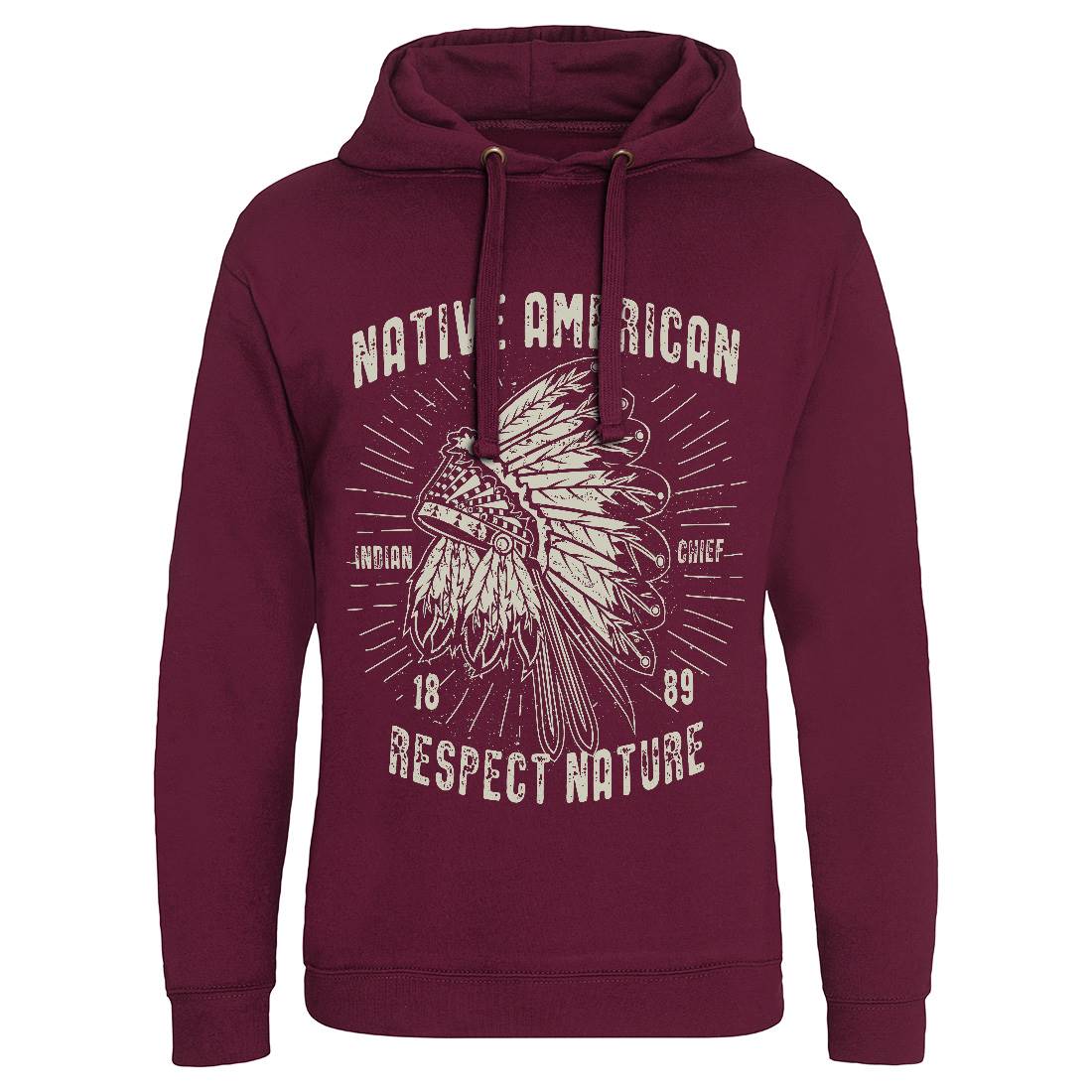 Native American Mens Hoodie Without Pocket Motorcycles A093