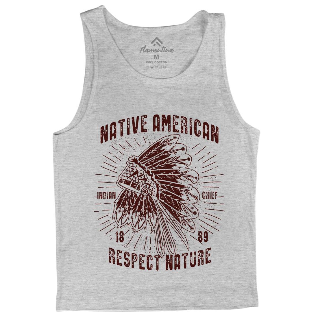 Native American Mens Tank Top Vest Motorcycles A093