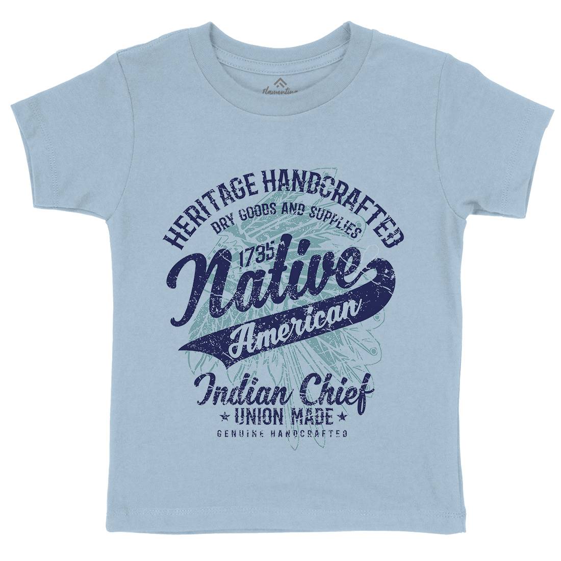 Native American Kids Crew Neck T-Shirt Motorcycles A094