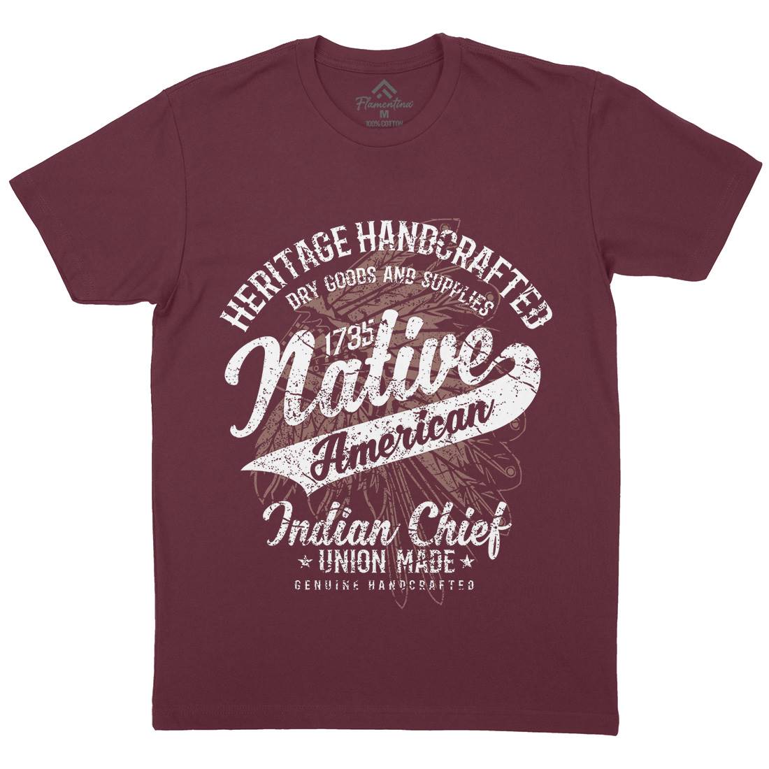 Native American Mens Crew Neck T-Shirt Motorcycles A094