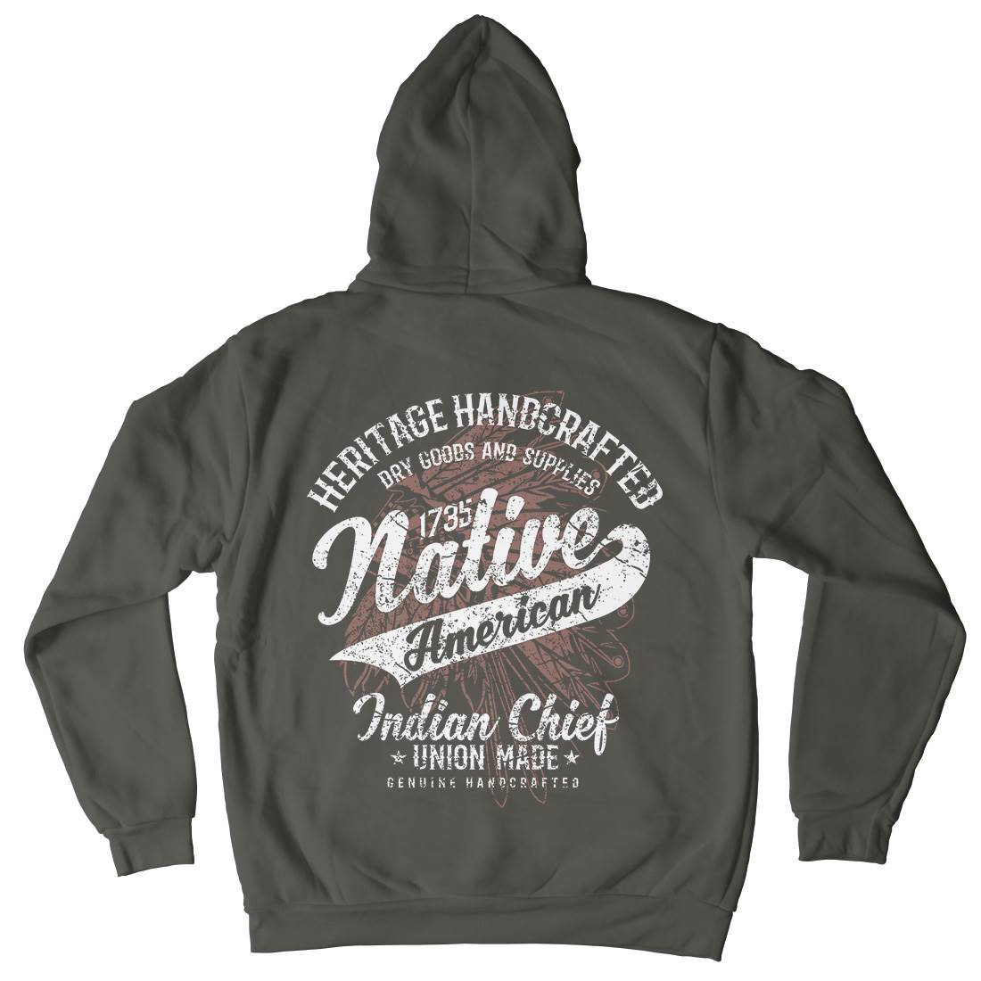 Native American Mens Hoodie With Pocket Motorcycles A094