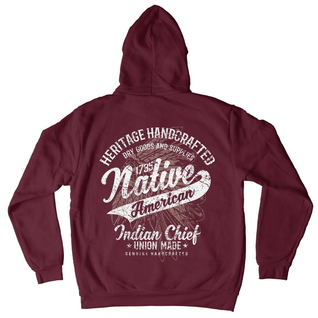Native American Mens Hoodie With Pocket Motorcycles A094
