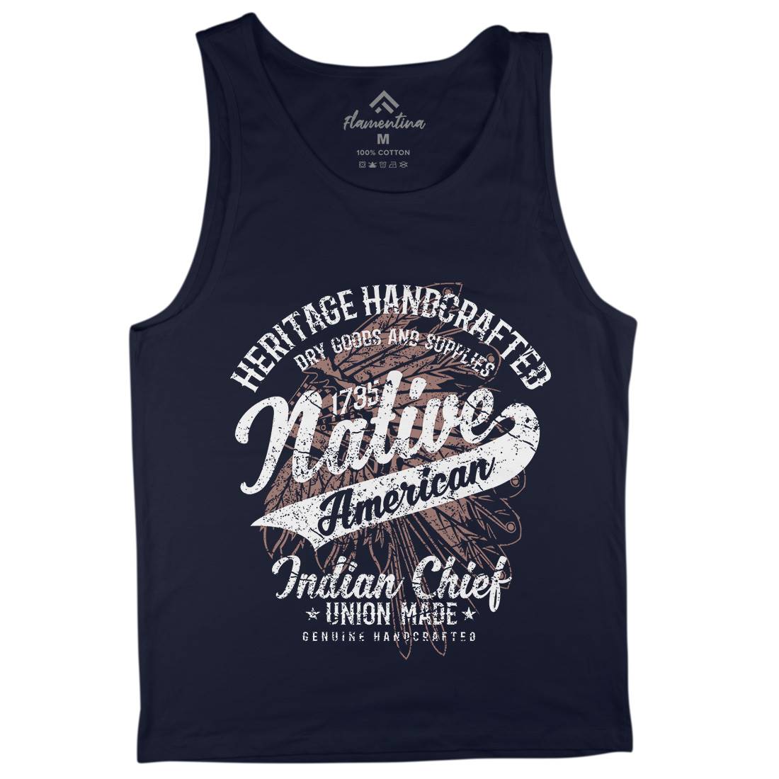 Native American Mens Tank Top Vest Motorcycles A094
