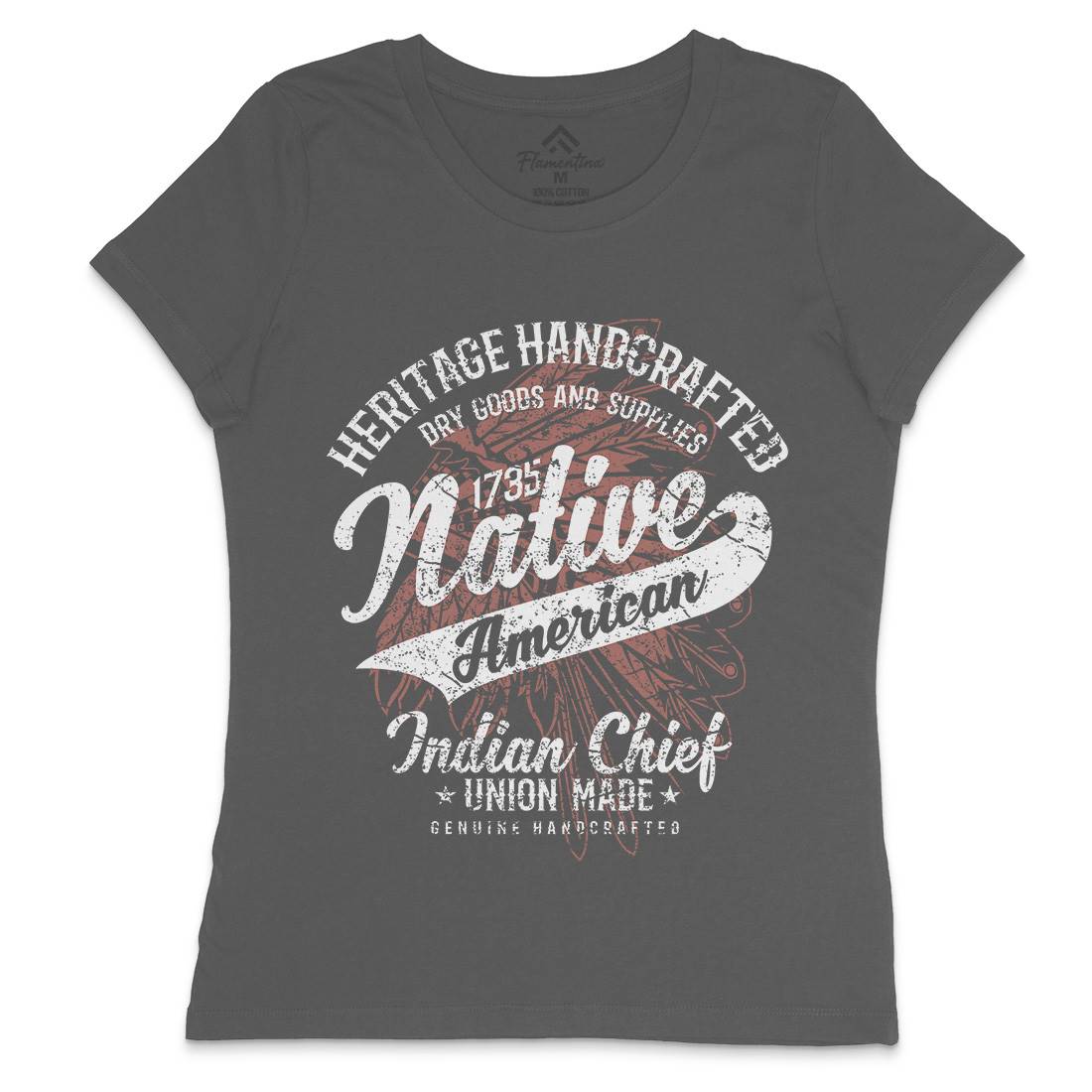 Native American Womens Crew Neck T-Shirt Motorcycles A094