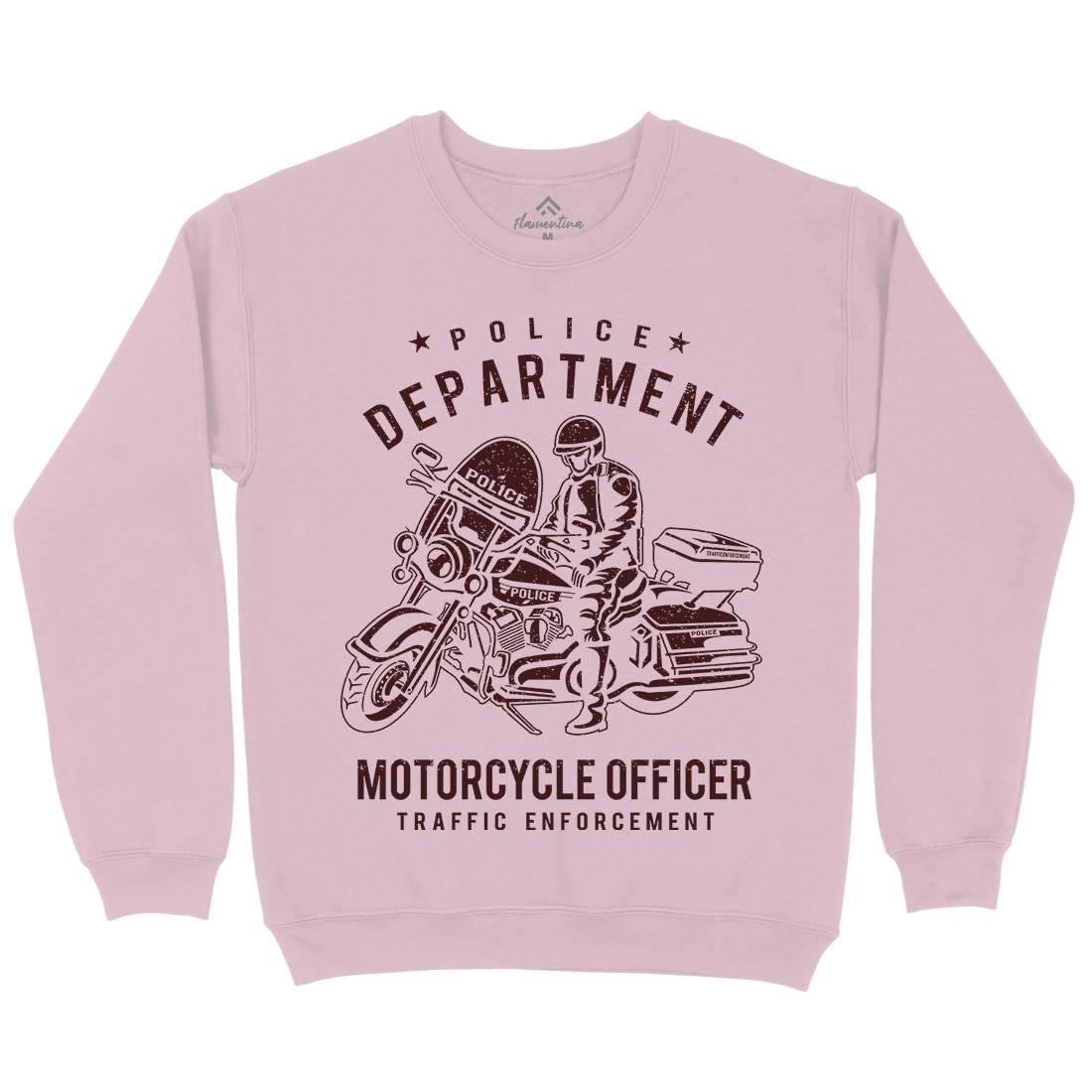 Police Kids Crew Neck Sweatshirt Motorcycles A095