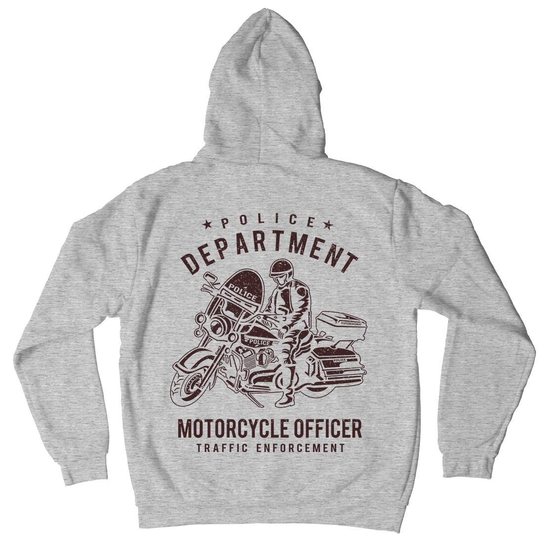 Police Kids Crew Neck Hoodie Motorcycles A095