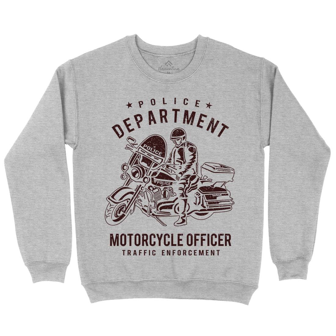 Police Mens Crew Neck Sweatshirt Motorcycles A095