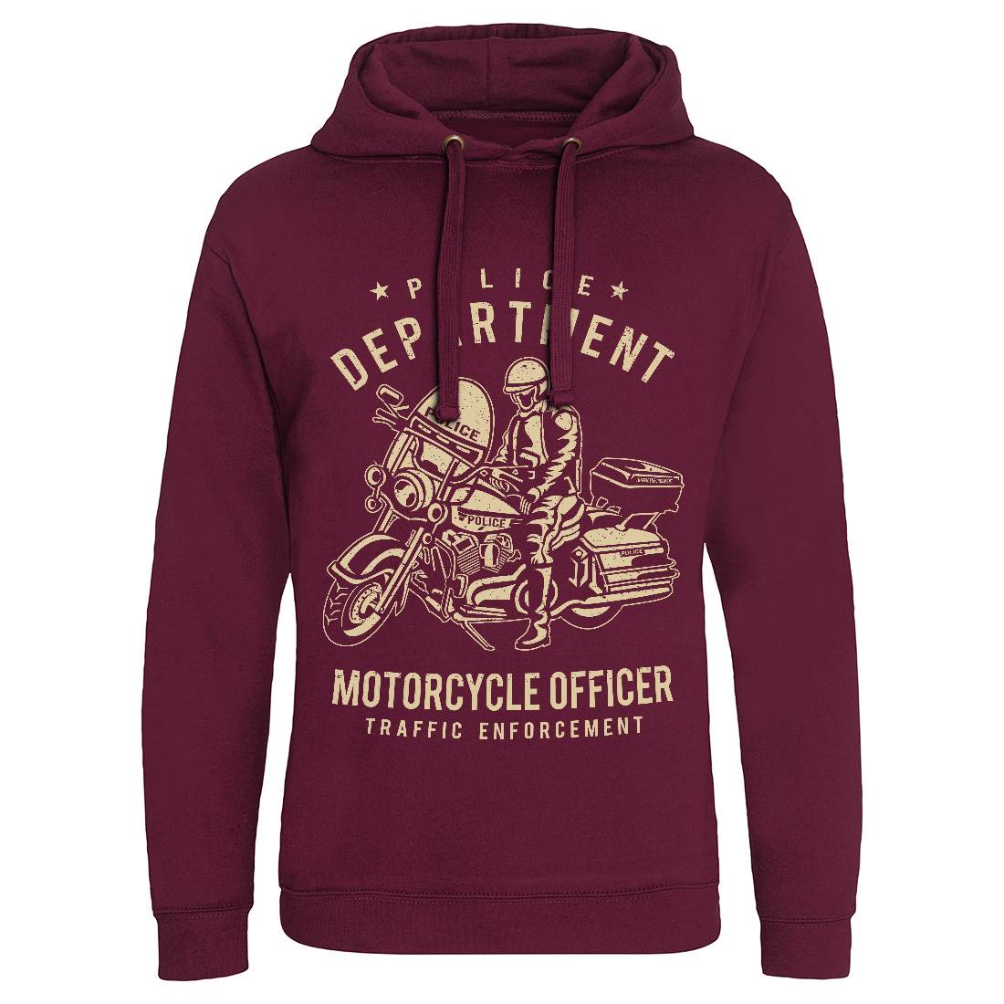 Police Mens Hoodie Without Pocket Motorcycles A095