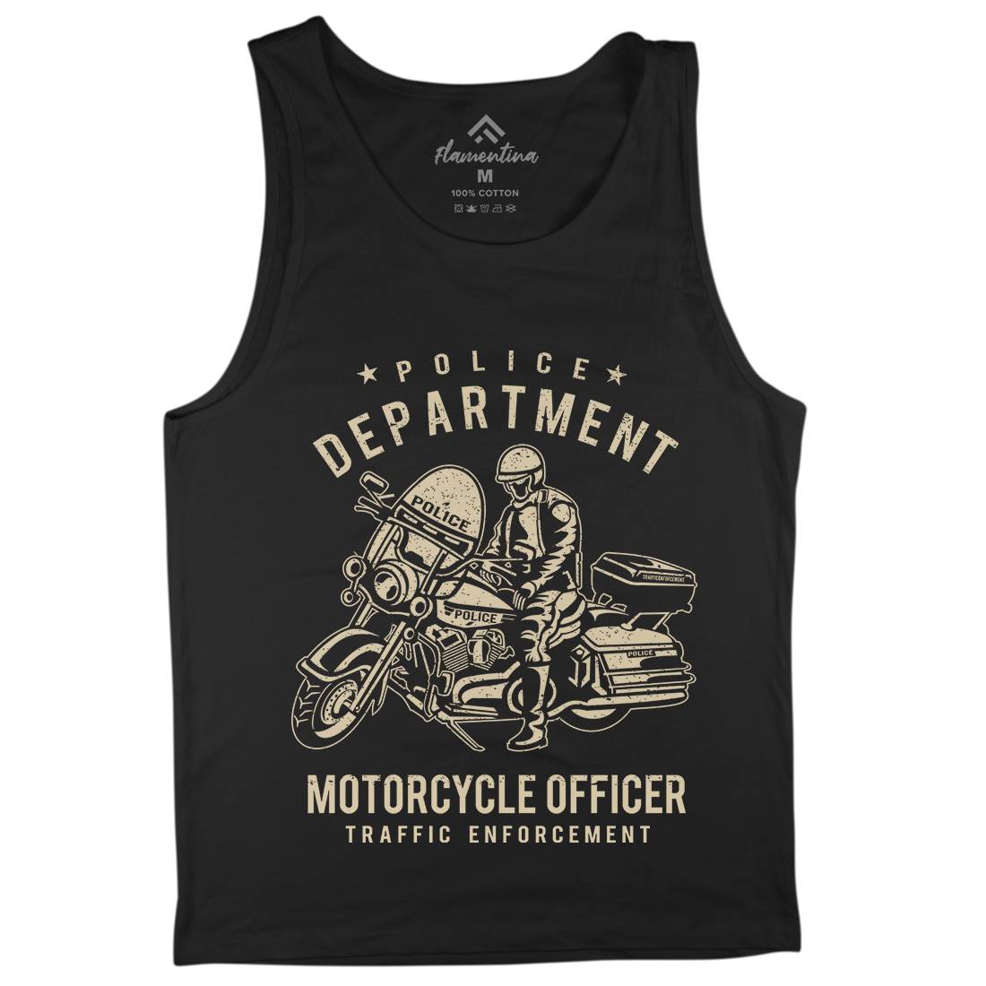 Police Mens Tank Top Vest Motorcycles A095