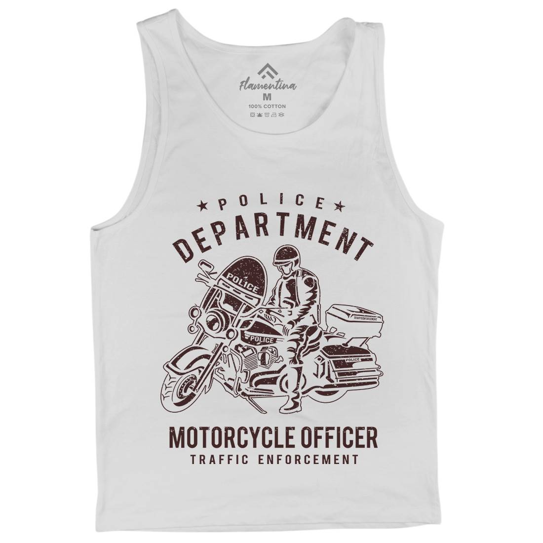 Police Mens Tank Top Vest Motorcycles A095