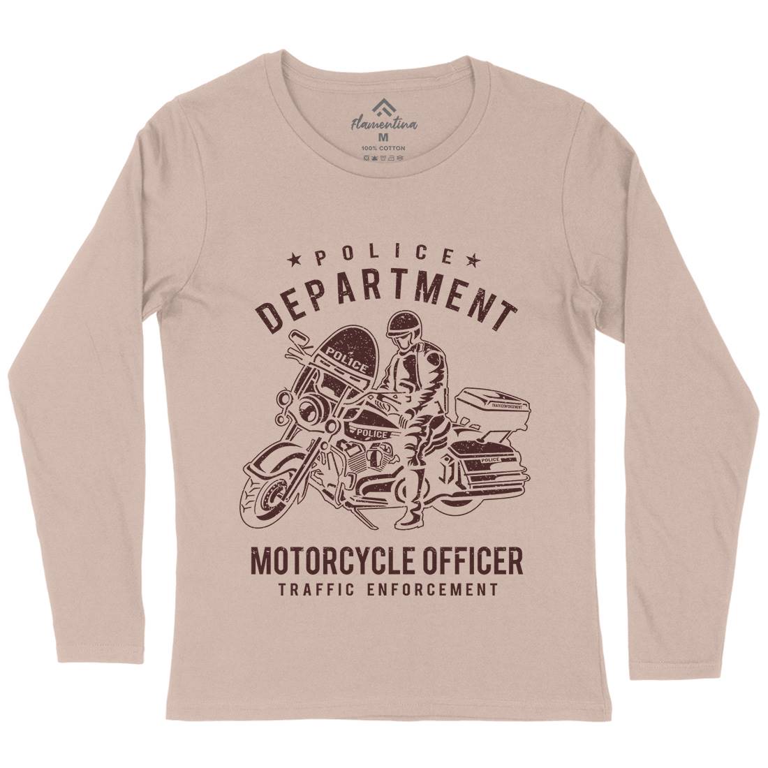 Police Womens Long Sleeve T-Shirt Motorcycles A095