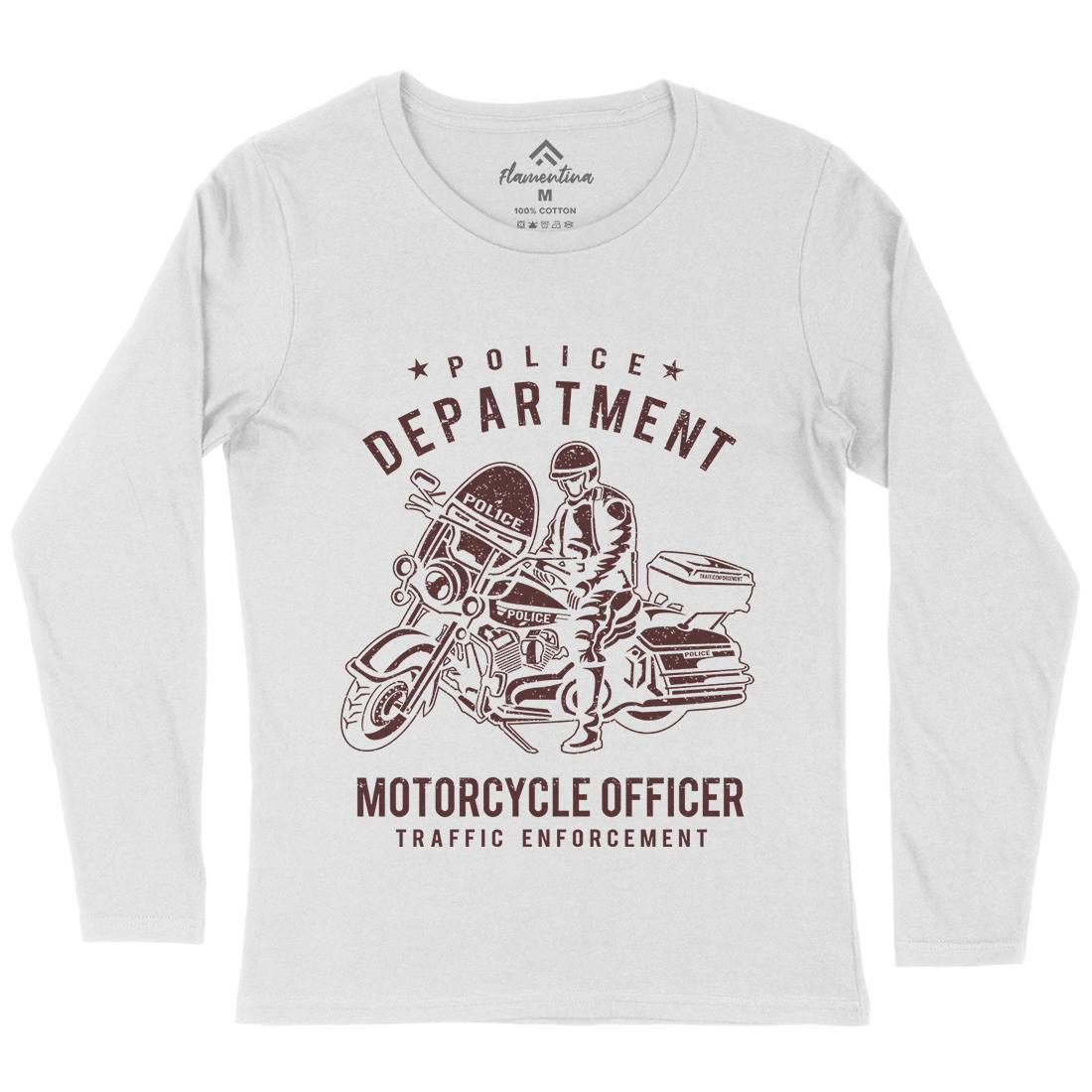 Police Womens Long Sleeve T-Shirt Motorcycles A095