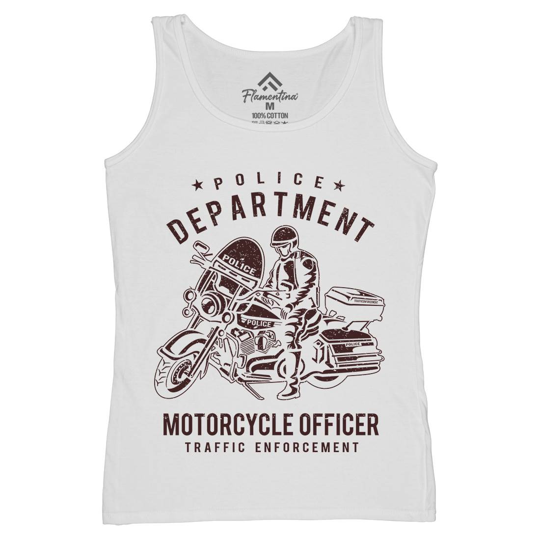 Police Womens Organic Tank Top Vest Motorcycles A095
