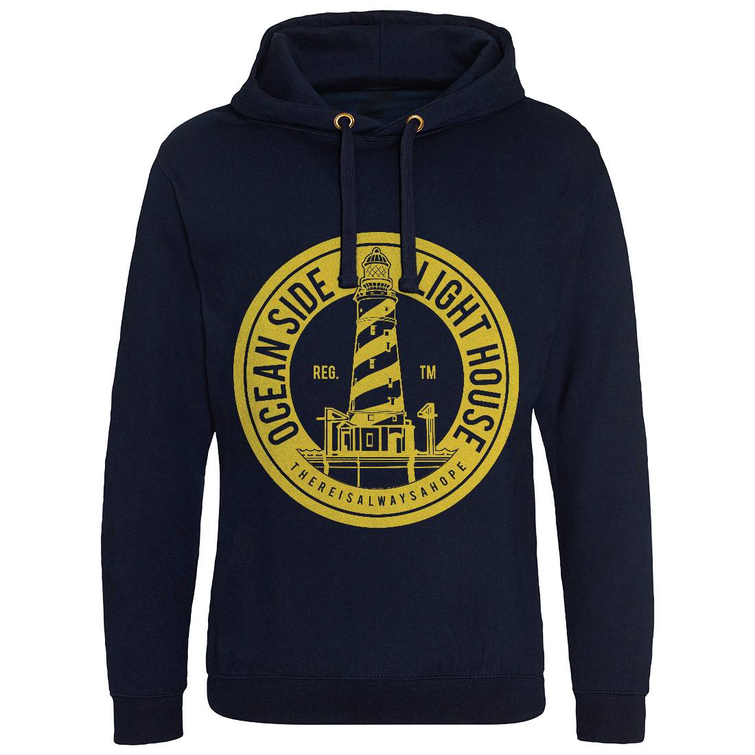 Ocean Side Mens Hoodie Without Pocket Navy A096