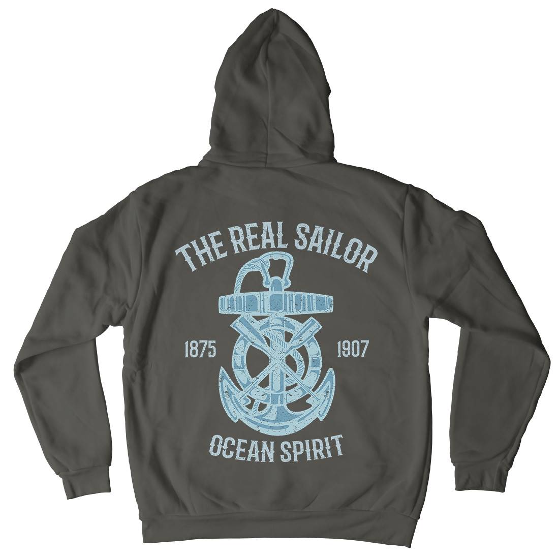 Ocean Spirit Kids Crew Neck Hoodie Navy A097