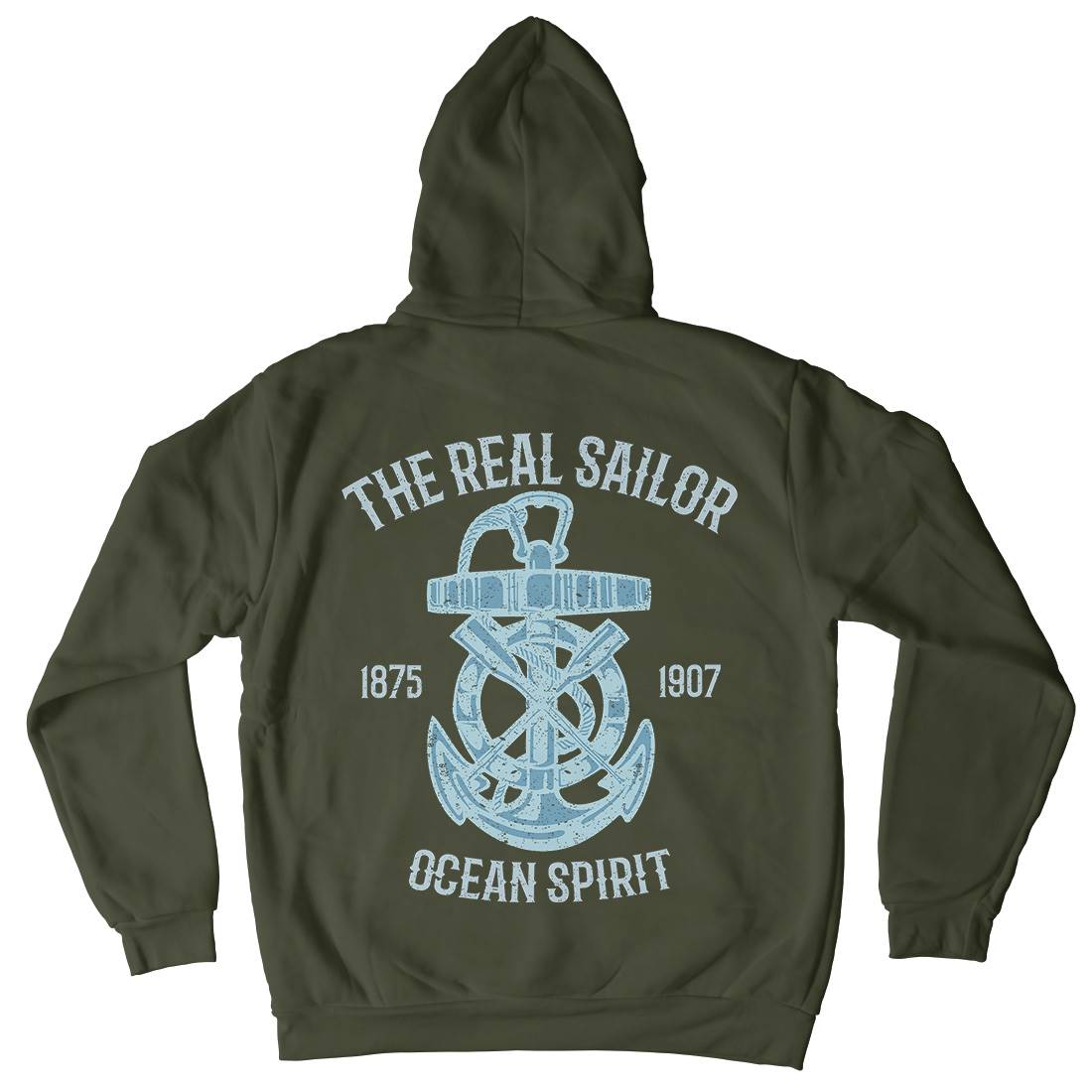 Ocean Spirit Kids Crew Neck Hoodie Navy A097