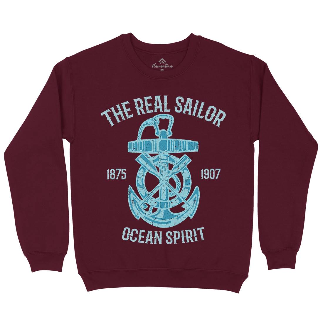Ocean Spirit Kids Crew Neck Sweatshirt Navy A097