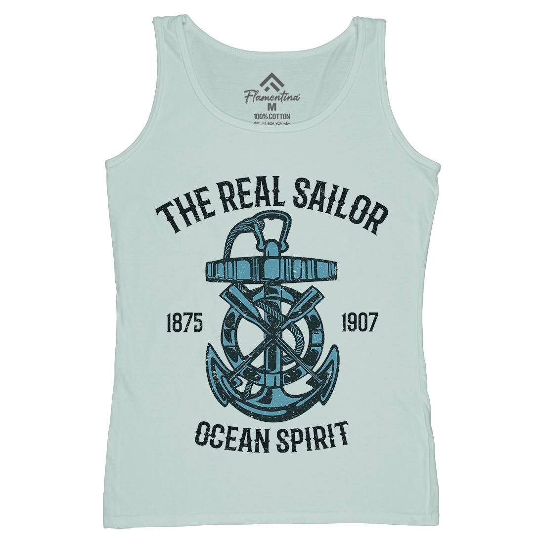 Ocean Spirit Womens Organic Tank Top Vest Navy A097