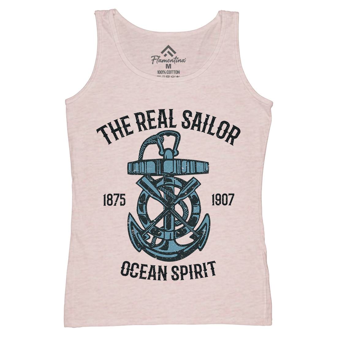 Ocean Spirit Womens Organic Tank Top Vest Navy A097