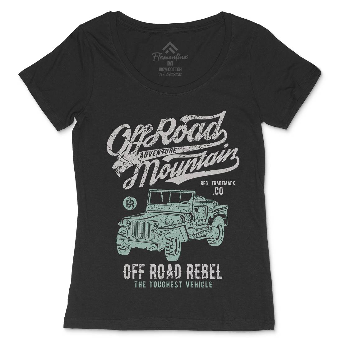 Off Road  Womens Scoop Neck T-Shirt Vehicles A098