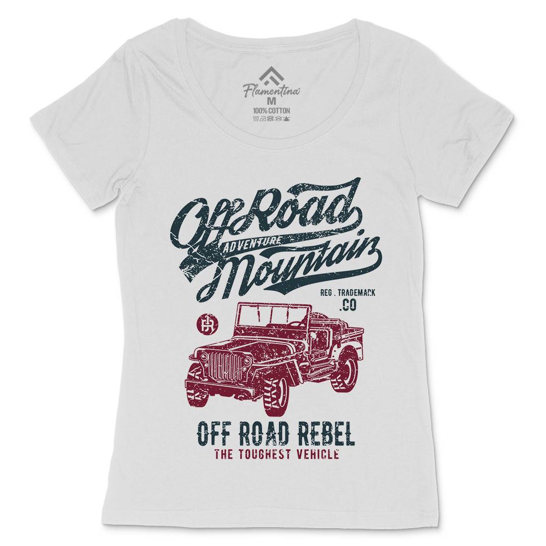 Off Road  Womens Scoop Neck T-Shirt Vehicles A098