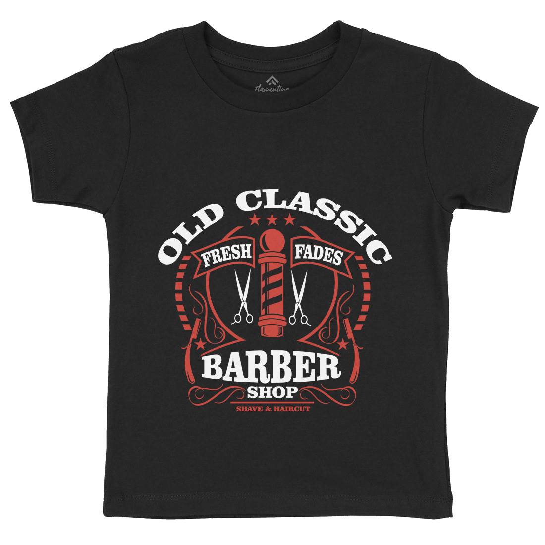 Old Classic Kids Crew Neck T-Shirt Barber A099