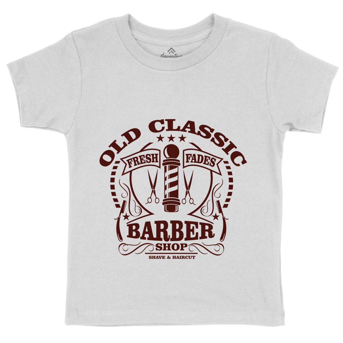 Old Classic Kids Organic Crew Neck T-Shirt Barber A099