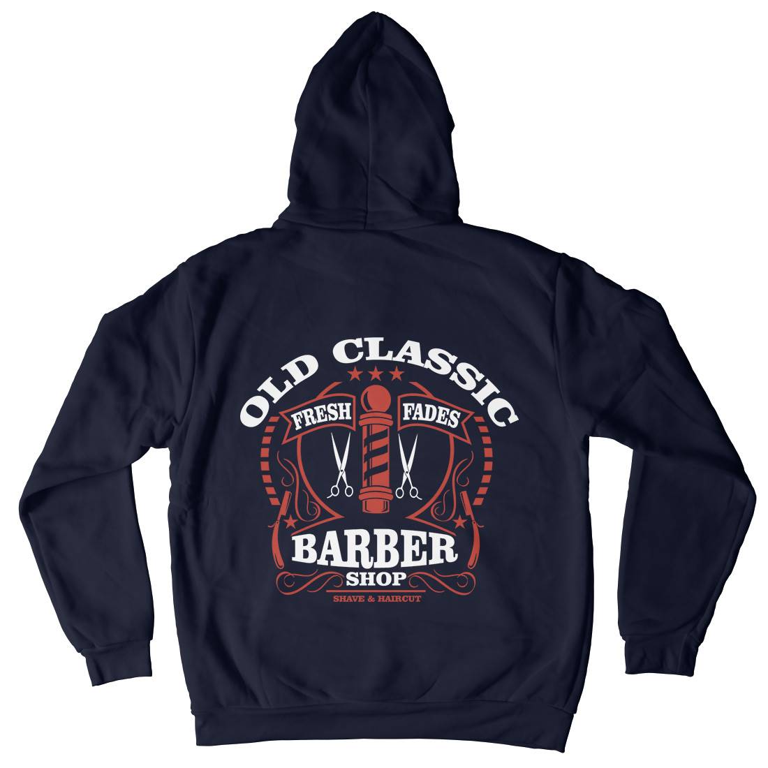 Old Classic Mens Hoodie With Pocket Barber A099