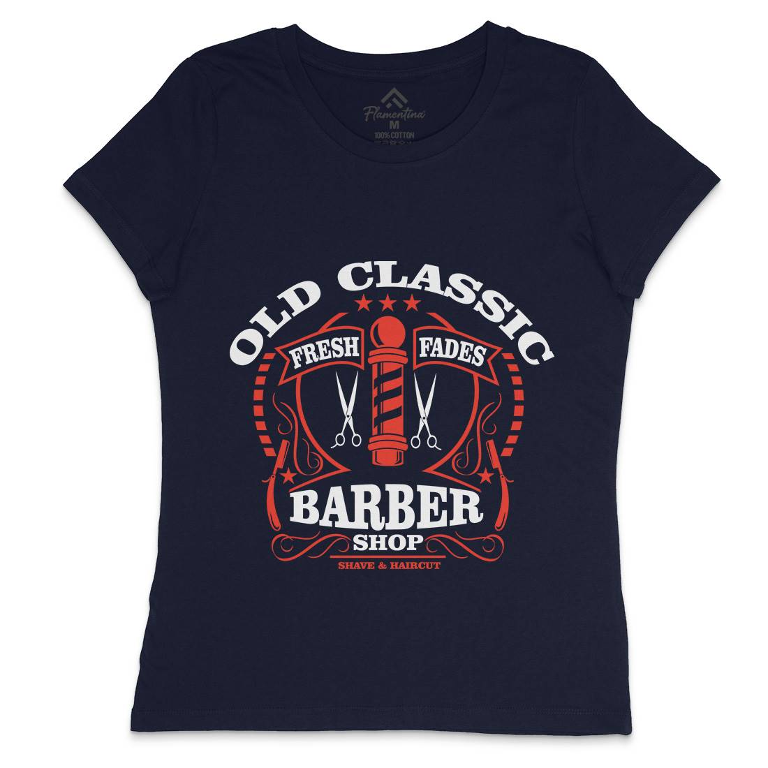 Old Classic Womens Crew Neck T-Shirt Barber A099