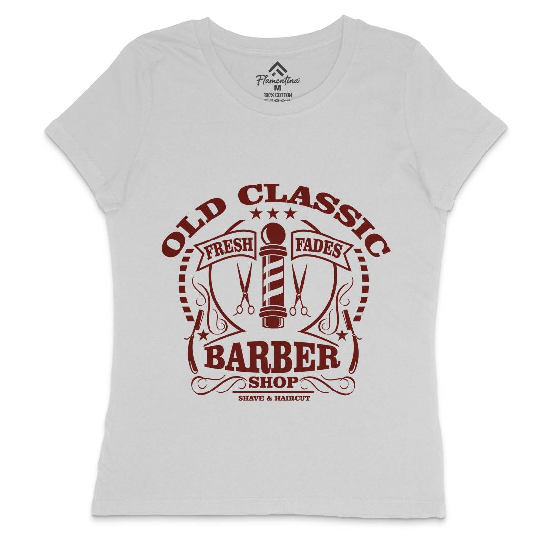 Old Classic Womens Crew Neck T-Shirt Barber A099