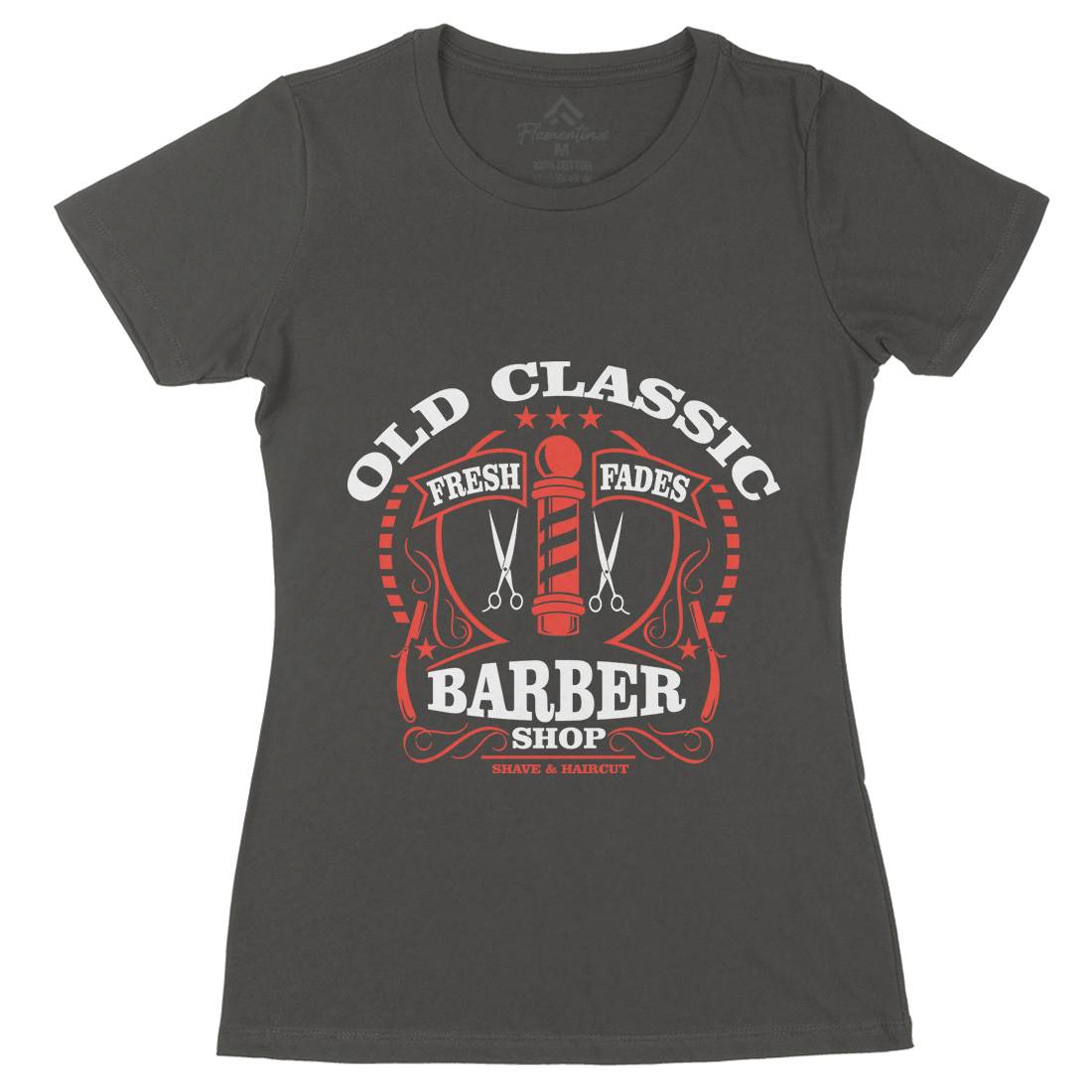 Old Classic Womens Organic Crew Neck T-Shirt Barber A099